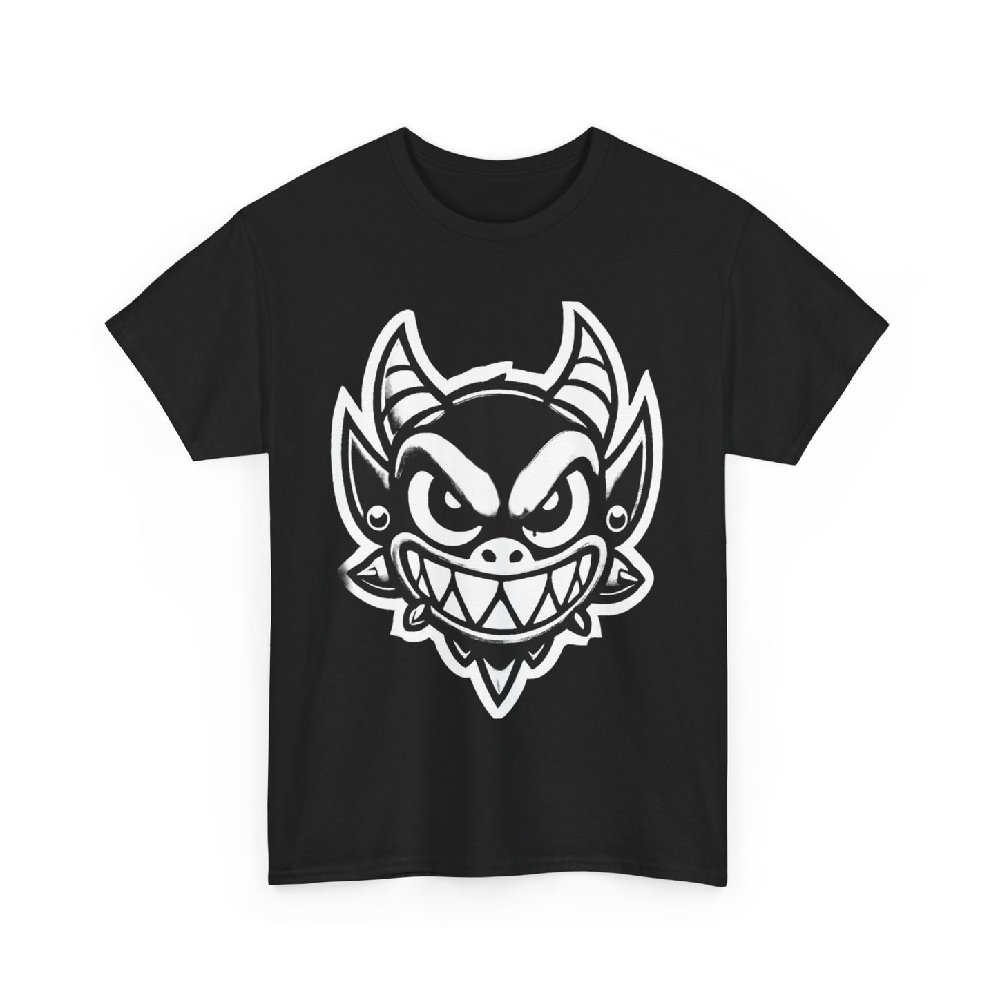 Evil Dragon Cotton Tee - Streetwear Artistic T-Shirt