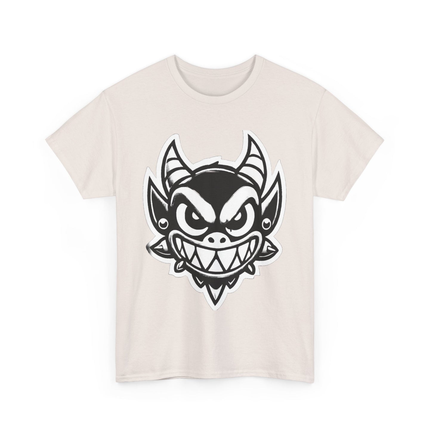 Evil Dragon Cotton Tee - Streetwear Artistic T-Shirt