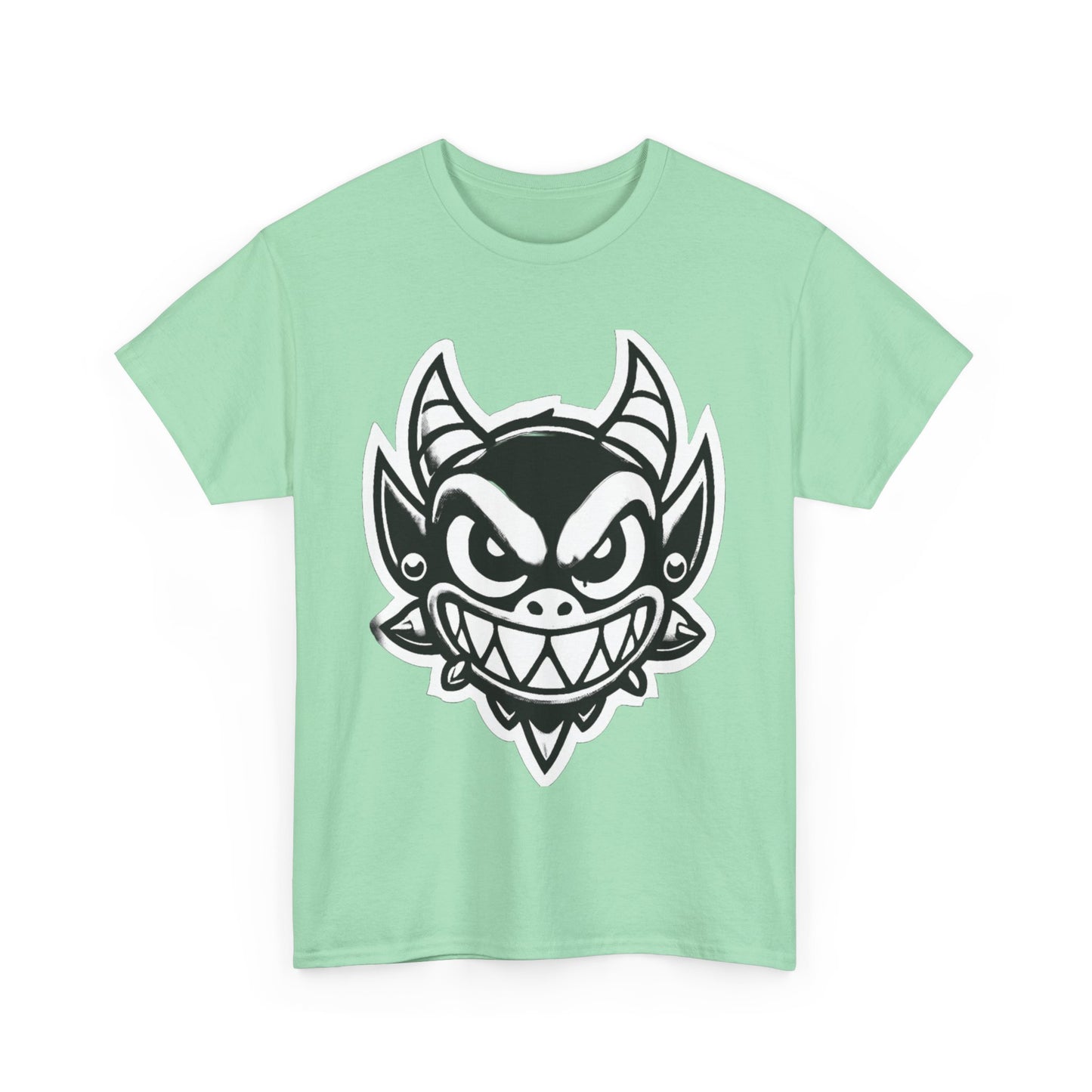 Evil Dragon Cotton Tee - Streetwear Artistic T-Shirt