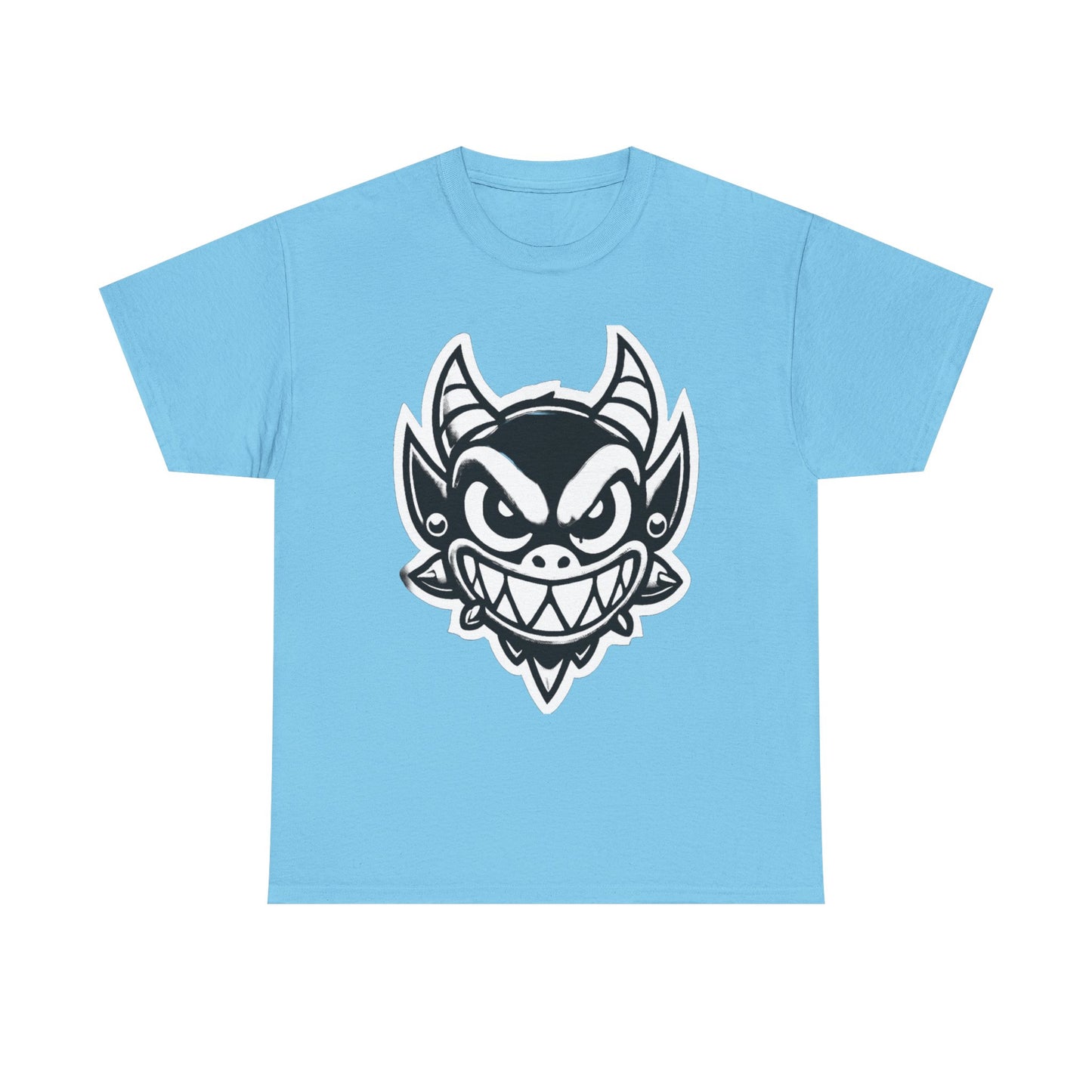 Evil Dragon Cotton Tee - Streetwear Artistic T-Shirt