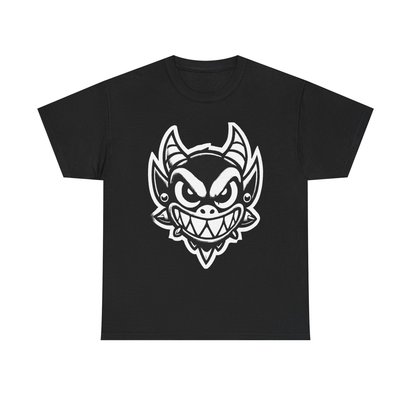 Evil Dragon Cotton Tee - Streetwear Artistic T-Shirt