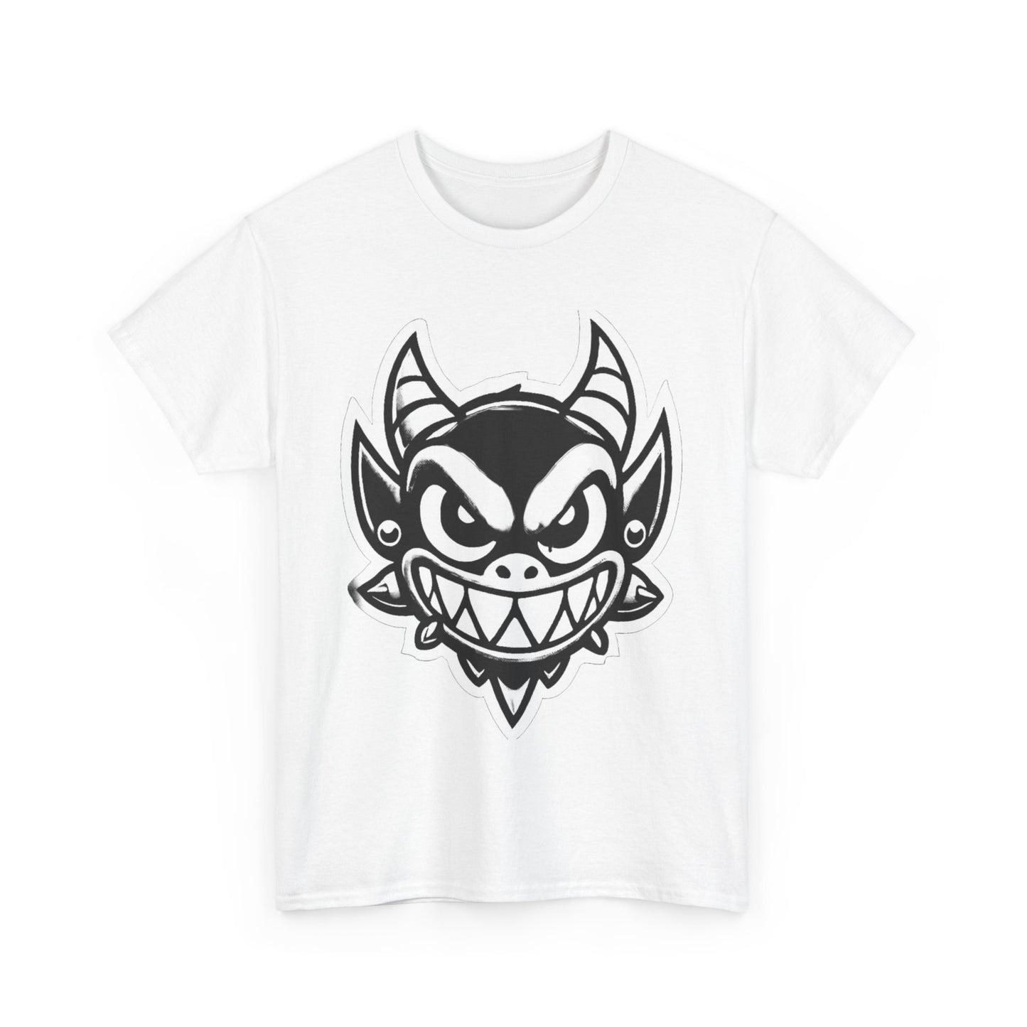 Evil Dragon Cotton Tee - Streetwear Artistic T-Shirt